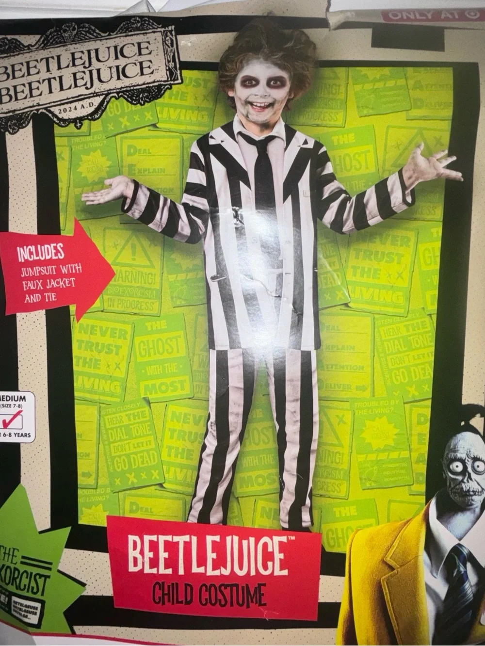 Rubie's Beetlejuice Striped Black & White Kids Halloween Costume Cosplay M (7/8) - Picture 2 of 8